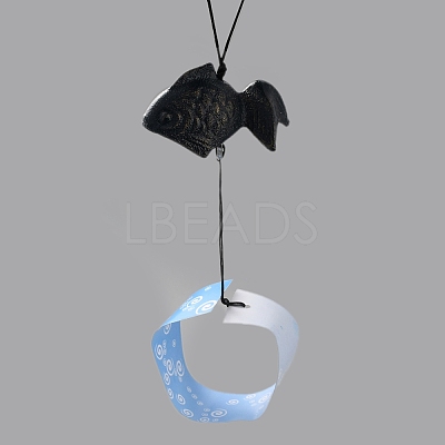 Goldfish Iron Wind Chime HJEW-WH0071-27B-02-1