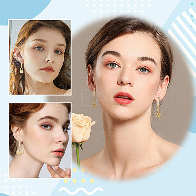 4 Pairs 4 Styles Brass Hoop Earrings EJEW-AR0001-12-1