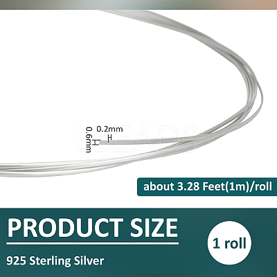 1M 925 Sterling Silver Wire STER-BC0004-53A-1