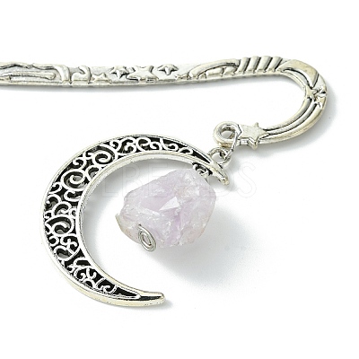 Natural Amethyst Raw Beads Bookmarks AJEW-JK00201-03-1