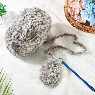 Super Bulky Imitation Fur Polyester Yarn OCOR-TAC0016-36F-1