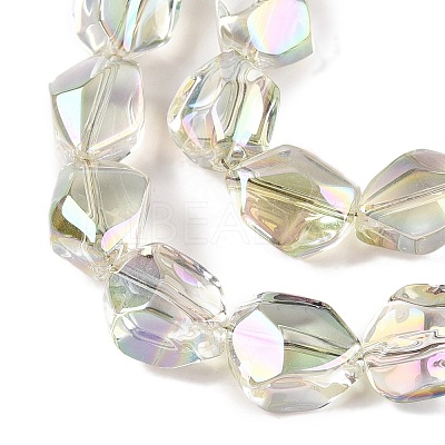 Electroplate Glass Beads Strands EGLA-T021-10C-1