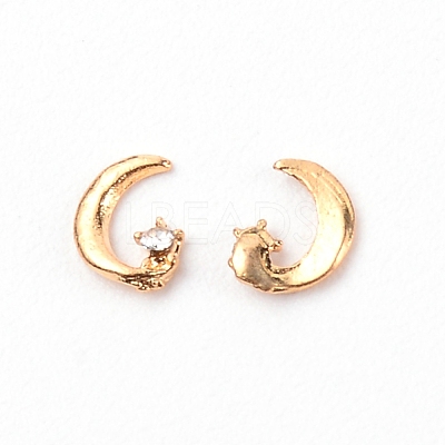 Alloy Moon Cabochons MRMJ-WH0071-84-1