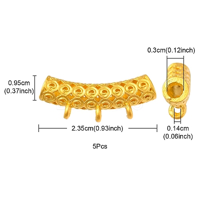 Hollow Alloy Curved Tube Bails FIND-YW0002-19-1