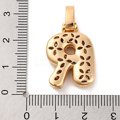 Brass Micro Pave Cubic Zirconia Pendants KK-C076-29R-G01-1