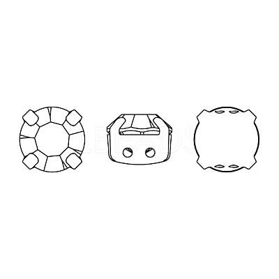Preciosa&reg MAXIMA Crystal in Sew-On Cup Y-PRC-SS34-30340-G-1