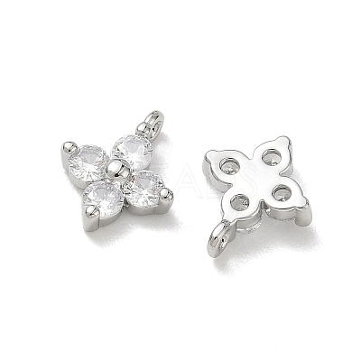 SHEGRACE Brass Cubic Zirconia Charms X-XGRQ4H448-680P-A-1