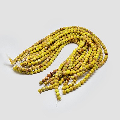 Natural Imperial Jasper Beads Strands X-G-I122-8mm-03-1