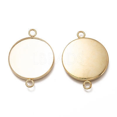 304 Stainless Steel Cabochon Connector Settings STAS-H130-23G-G-1