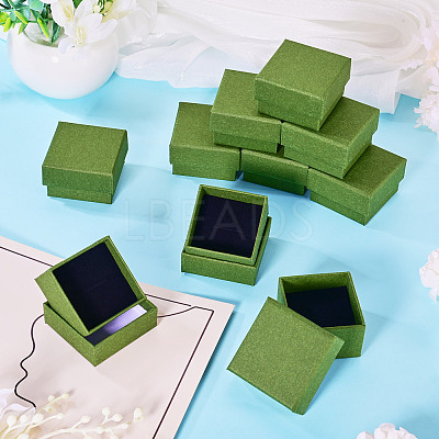 12Pcs Cardboard Paper Jewelry Storage Boxes with Sponge CON-TA0001-43A-1