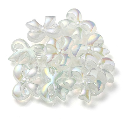 UV Plating Luminous Transparent Acrylic Beads OACR-P010-07B-1
