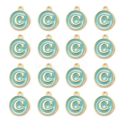 Golden Plated Alloy Enamel Charms ENAM-S118-05C-1