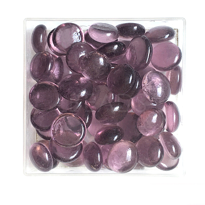 Transparent Glass Cabochons LS-GLAA-WH0015-20F-1