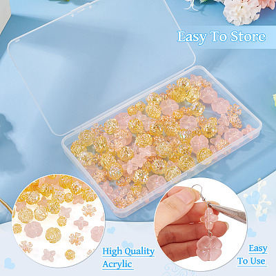 104Pcs 5 Styles Acrylic Beads OACR-TA0004-52-1