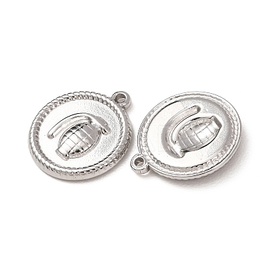 304 Stainless Steel Pendants STAS-K331-01C-P-1
