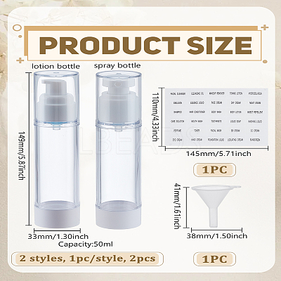2Pcs Plastic Spray Bottle MRMJ-LP0002-42-1