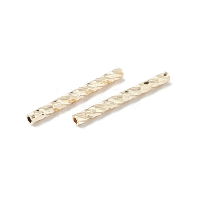 Rack Plating Brass Straight Tube Beads KK-WH0061-03B-G-1