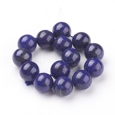 Natural Lapis Lazuli Beads Strands G-G087-14mm-1