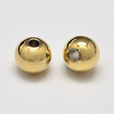 Rack Plating Brass Round Spacer Beads X1-KK-I601-6mm-G-RS-1