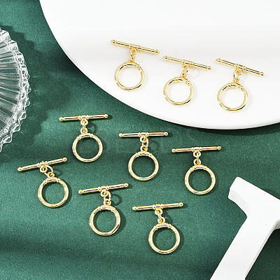 10 Sets Brass Toggle Clasps KK-BBC0021-07-1