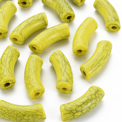 Opaque Crackle Acrylic Beads MACR-S372-001N-001-1