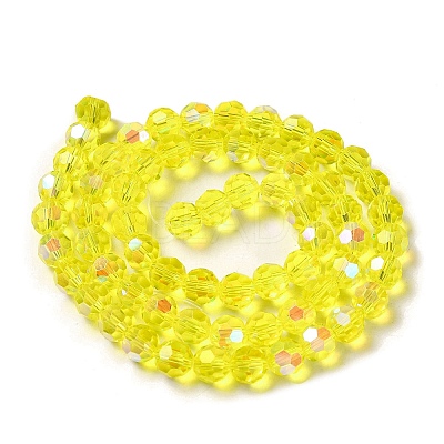 Electroplate Transparent Glass Beads Strands EGLA-A035-T3mm-L03-1
