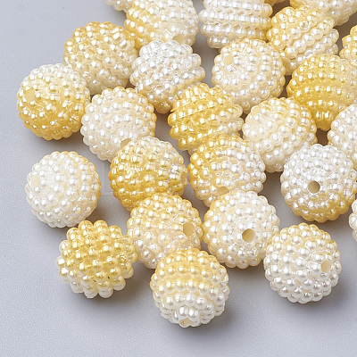 Imitation Pearl Acrylic Beads OACR-T004-12mm-15-1