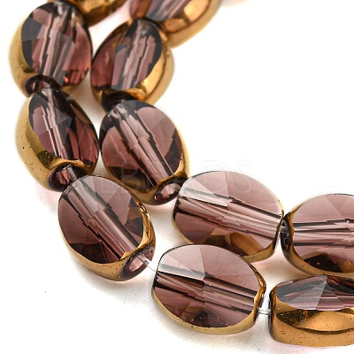 Electroplate Transparent Glass Beads Strands EGLA-G037-03A-HP05-1