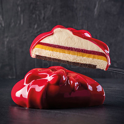 Food Grade Heart with Bowknot Mousse Cake Silicone Molds SIMO-PW0001-003A-1