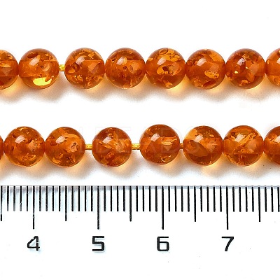 Resin Imitation Amber Beads Strands RESI-Z017-01A-1