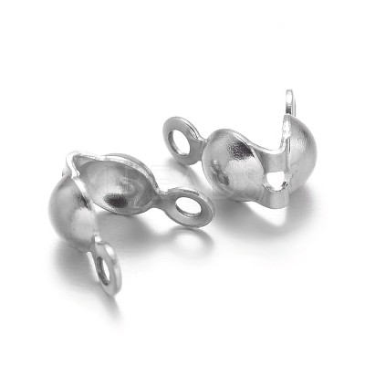 Tarnish Resistant 304 Stainless Steel Bead Tips STAS-M213-09-1