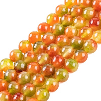Natural Malaysia Jade Beads Strands G-A146-8mm-C14-1