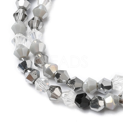 Electroplate Glass Beads Strands X-EGLA-D018-02C-1