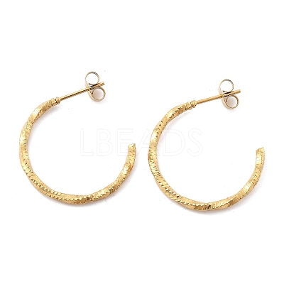 304 Stainless Steel C-Shaped Stud Earrings EJEW-R017-02G-03-1