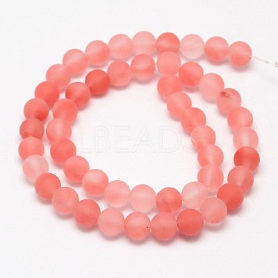 Cherry Quartz Glass Beads Strands X-G-D684-6mm-1