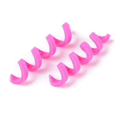 Handmade Polymer Clay Spiral Beads FIND-Q122-01E-1