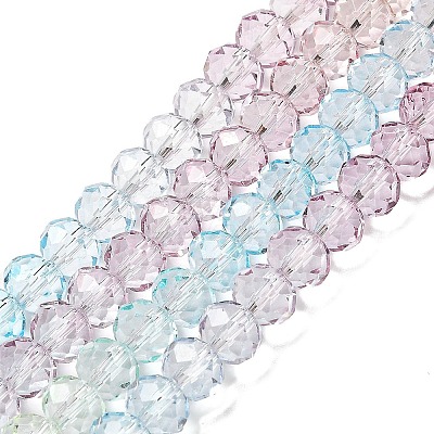 Transparent Painted Glass Beads Strands DGLA-A034-T8mm-A15-1