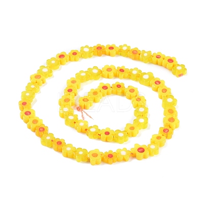 Handmade Millefiori Glass Bead Strands LS-LAMP-J035-8mm-06-1