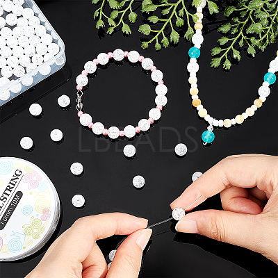 Synthetic Crackle Quartz Beads Strands G-AR0002-26-1