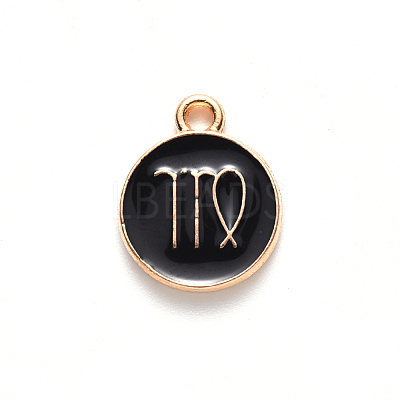 Alloy Enamel Pendants X-ENAM-S124-01B-08B-1