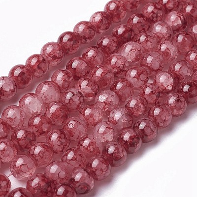 Spray Painted Glass Beads Strands GLAA-A038-C-62-1