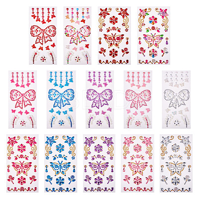 14Sheets 14 Colors Plastic Sticker FIND-TA0005-03-1