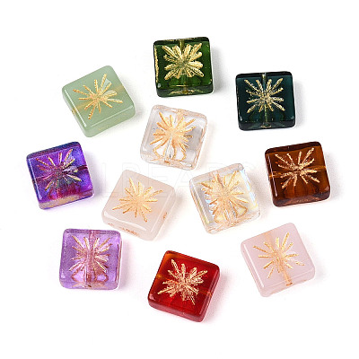 Baking Paint Transparent Glass Beads X-DGLA-N018-13-1