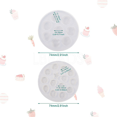 2Pcs 2 Style Silicone Molds DIY-BG0001-39-1