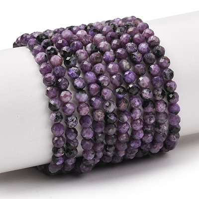 Natural Charoite Beads Strands GG-CBAA8F4-B09-4mm-B-1