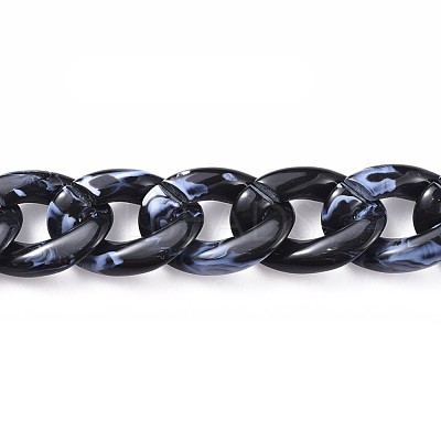 Acrylic Curb Chains AJEW-JB00505-07-1