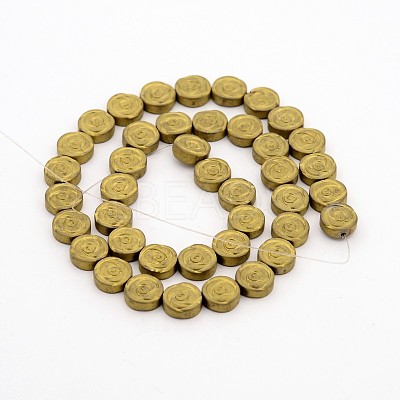 Electroplate Non-magnetic Synthetic Hematite Beads Strands G-J286-16-1
