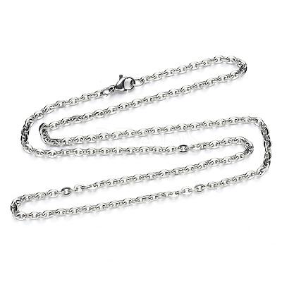 Non-Tarnish 304 Stainless Steel Cable Chain Necklace NJEW-S420-004P-1
