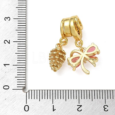Brass Micro Pave Cubic Zirconia Pendants CU-CBA4231-11G-G-1