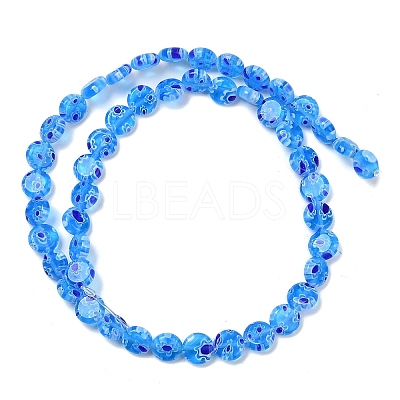 Handmade Millefiori Lampwork Beads Strands LAMP-G166-17A-03-1